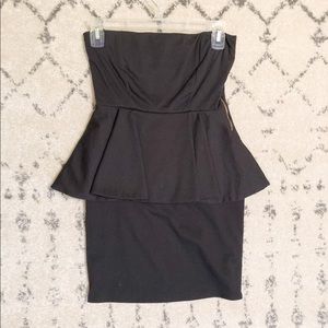 ZARA peplum mini dress in black
